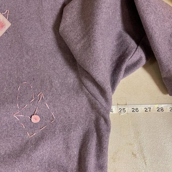 Vintage David Dart Knitware Purple Wool Blend Blazer XL - Picture 9 of 12